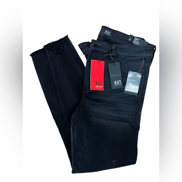 Kut from the Kloth Pants - KUT High Rise Fab AB Ankle Skinny Size 8 NWT Black Jean